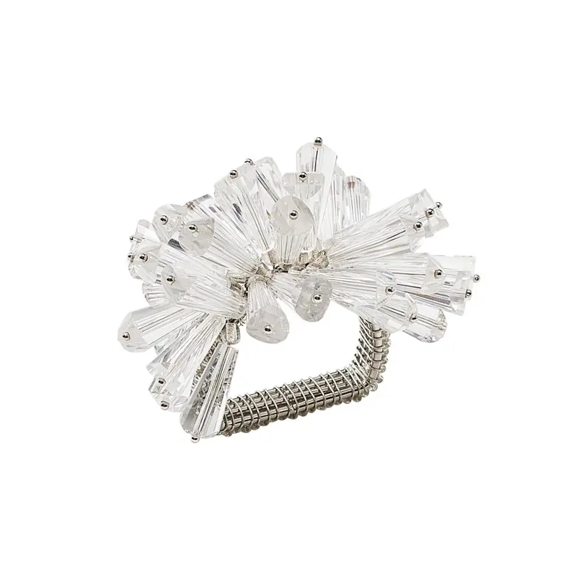Dazzle Napkin Ring in Crystal Set of 4 by Kim Seybert