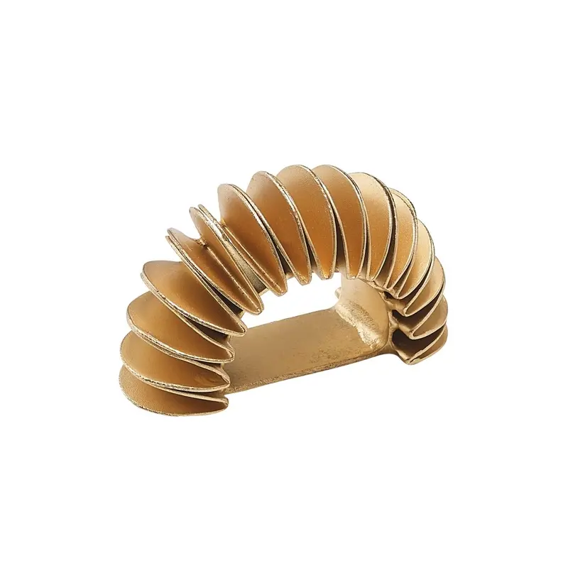 Demilune Napkin Ring in Gold Set of 4 by Kim Seybert