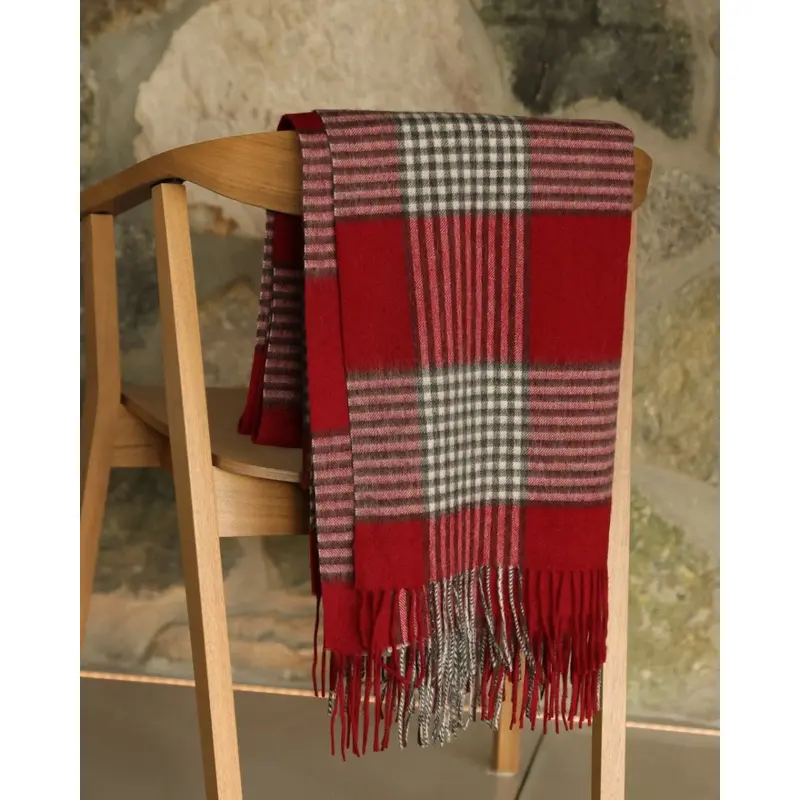 Glen Plaid Cashmere Blend Throw by Alashan