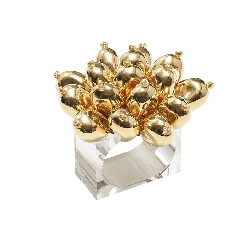 Jubilee Napkin Ring in Gold Set of 4 by Kim Seybert