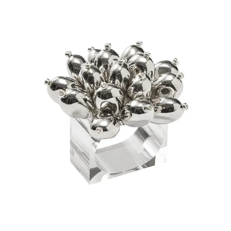 Jubilee Napkin Ring in Silver Set of 4 by Kim Seybert