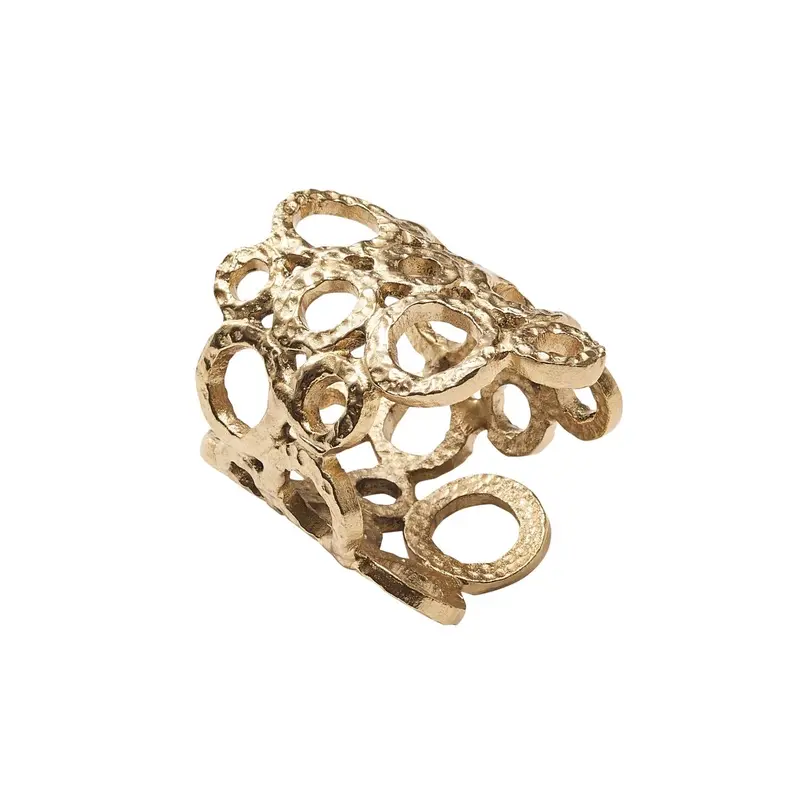 Orbit Napkin Ring in Gold Set of 4 by Kim Seybert