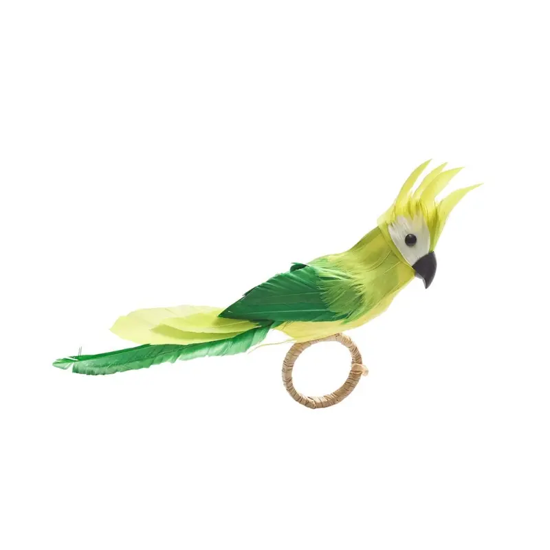 Parakeet Napkin Ring in Green Set of 4 by Kim Seybert