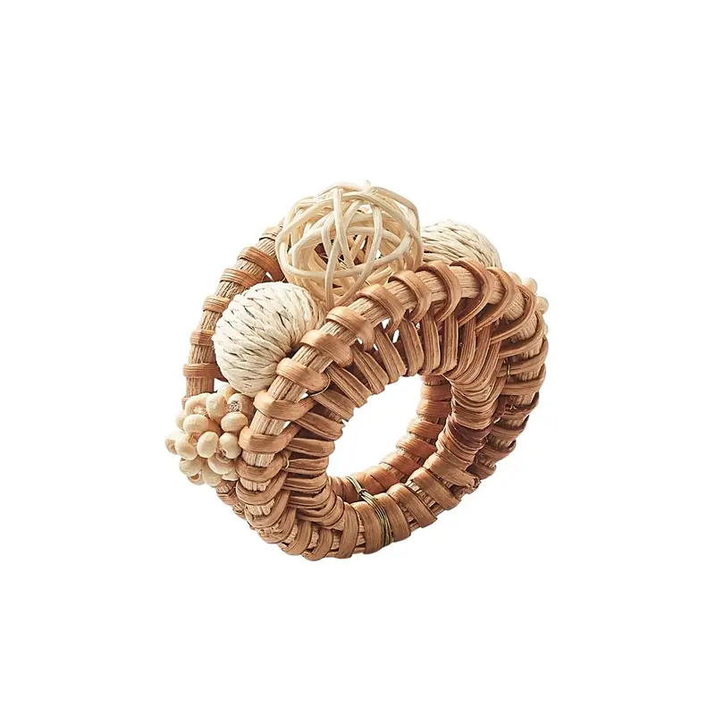 Playa Napkin Ring in Natural Set of 4 by Kim Seybert