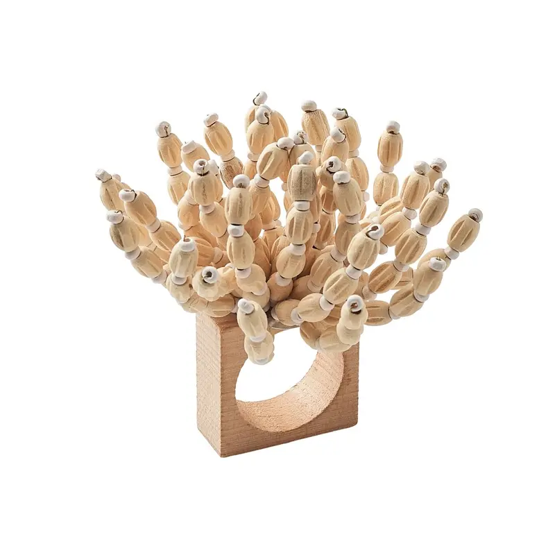 Reed Napkin Ring in Natural & White Set of 4 by Kim Seybert