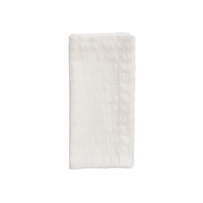 Seersucker Napkin in White Set of 4 by Kim Seybert
