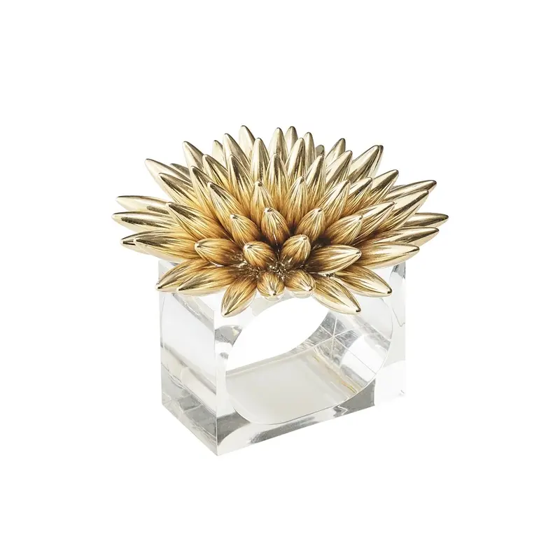 Stellar Napkin Ring in Gold Set of 4 by Kim Seybert