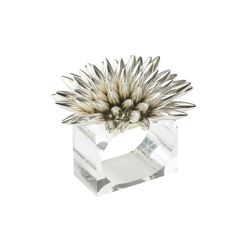 Stellar Napkin Ring in Silver Set of 4 by Kim Seybert