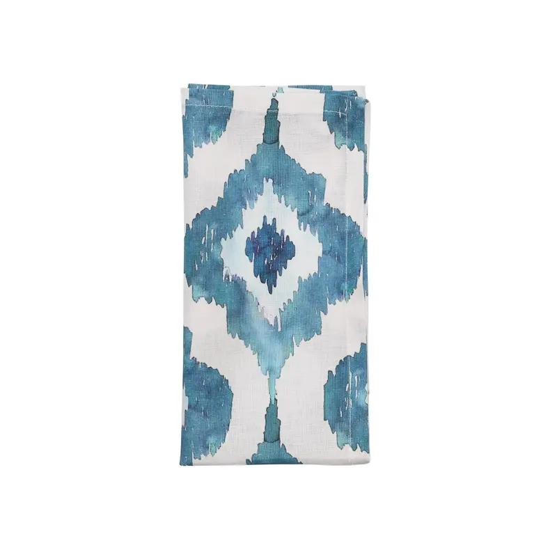 Watercolor Ikat Napkin in Blue Set of 4 by Kim Seybert