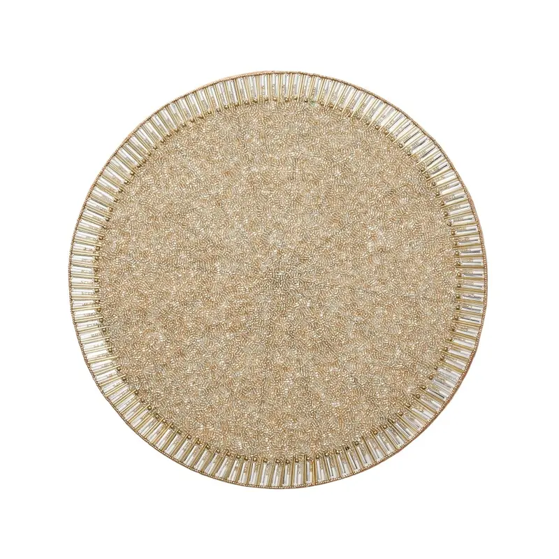 Bevel Placemat in Gold & Silver Set of 4 by Kim Seybert