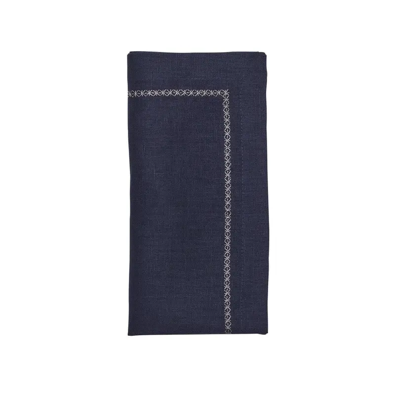 Classic Napkin in Navy Set of 4 by Kim Seybert