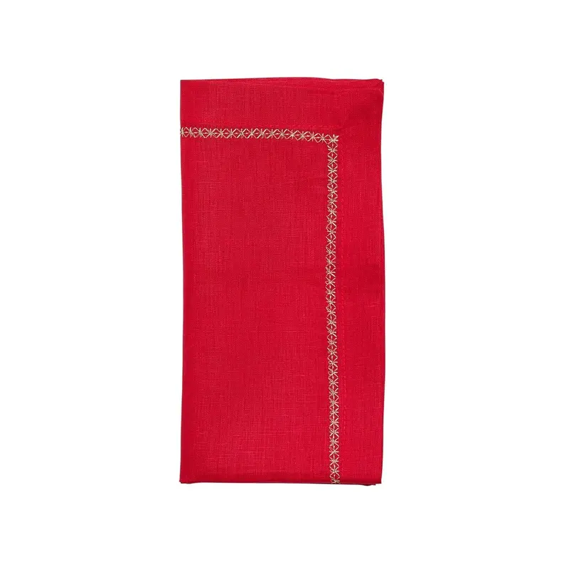 Classic Napkin in Red Set of 4 by Kim Seybert