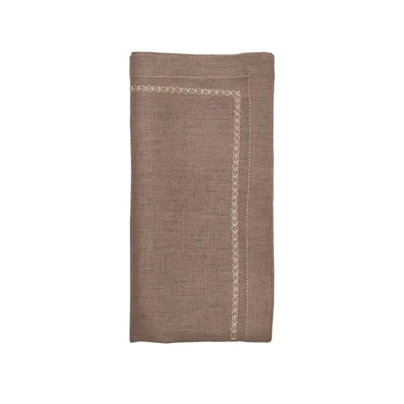 Classic Napkin in Taupe Set of 4 by Kim Seybert