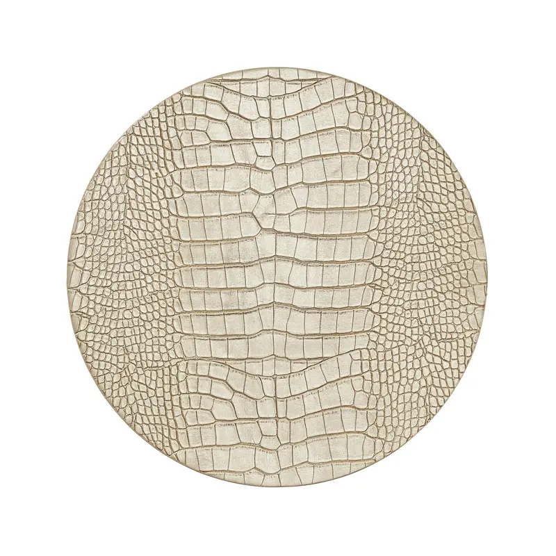 Croco Placemat in Gold Set of 4 by Kim Seybert