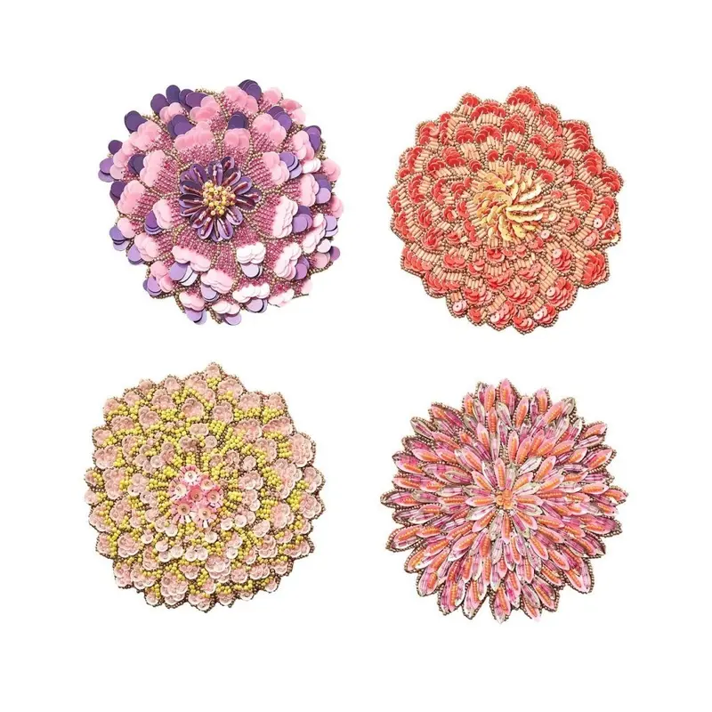 Dahlia Drink Coasters Set of 4 in a Gift Bag by Kim Seybert