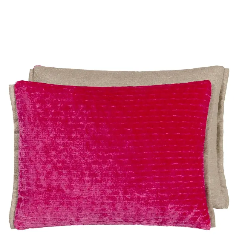 Designers Guild Mazarin Fuchsia Velvet Decorative Pillow
