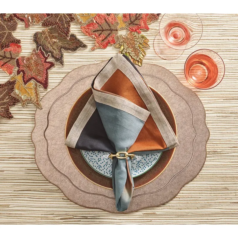 Dip Dye Napkin in Midnight & Copper Set of 4 by Kim Seybert