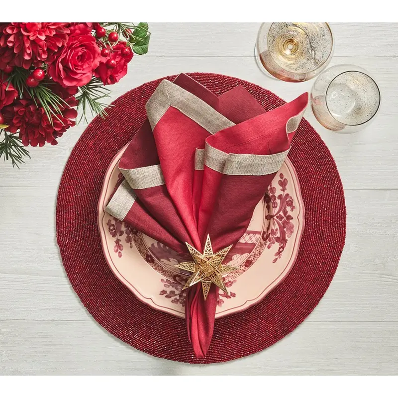 Dip Dye Napkin in Red & Burgundy Set of 4 by Kim Seybert