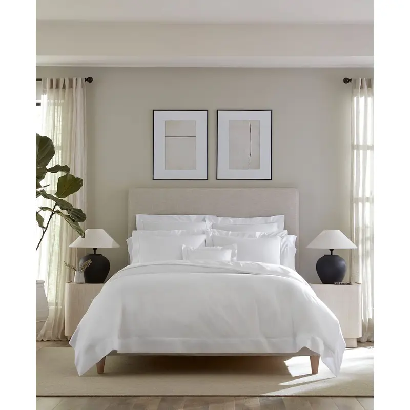 Giza 45 Corto Percale White Bedding by Sferra