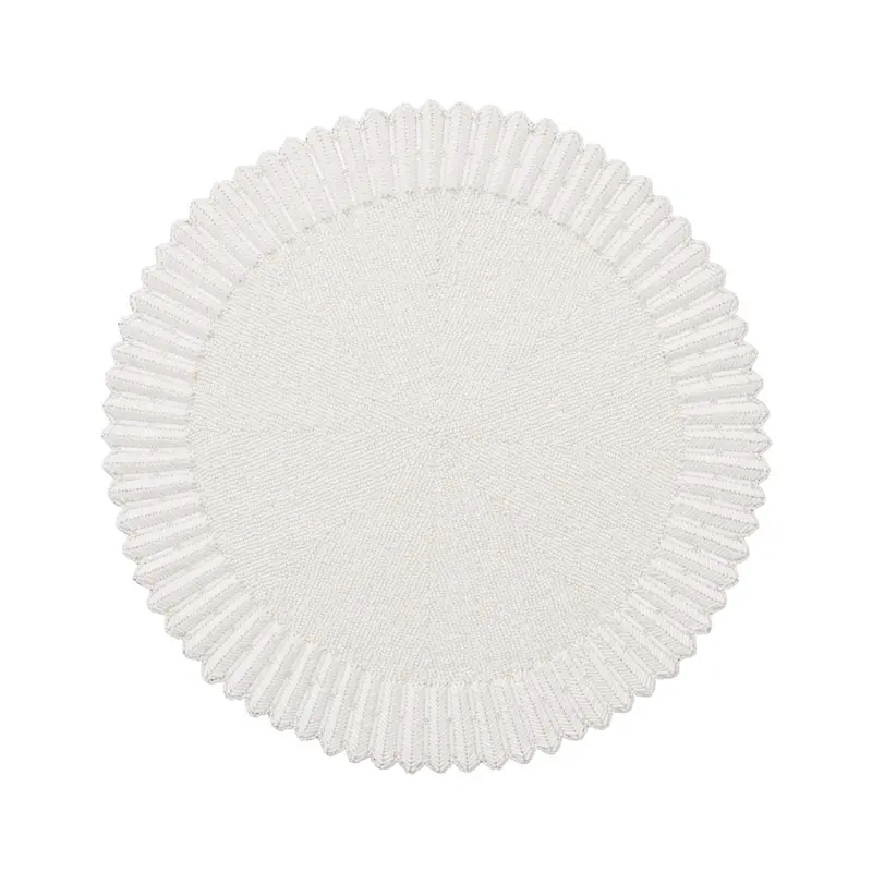Lumina Placemat in White Set of 2 by Kim Seybert