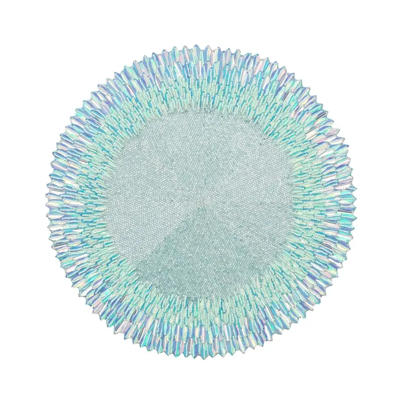 Ray Placemat in Periwinkle & Seafoam Set of 2 by Kim Seybert