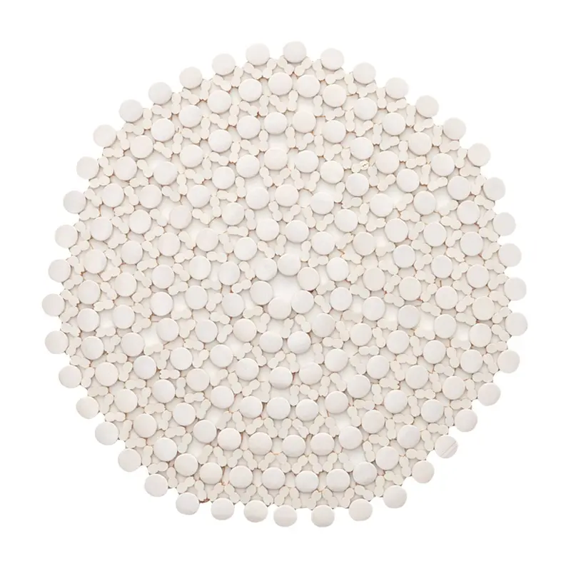 Round Bamboo Placemat in White Set of 4 by Kim Seybert