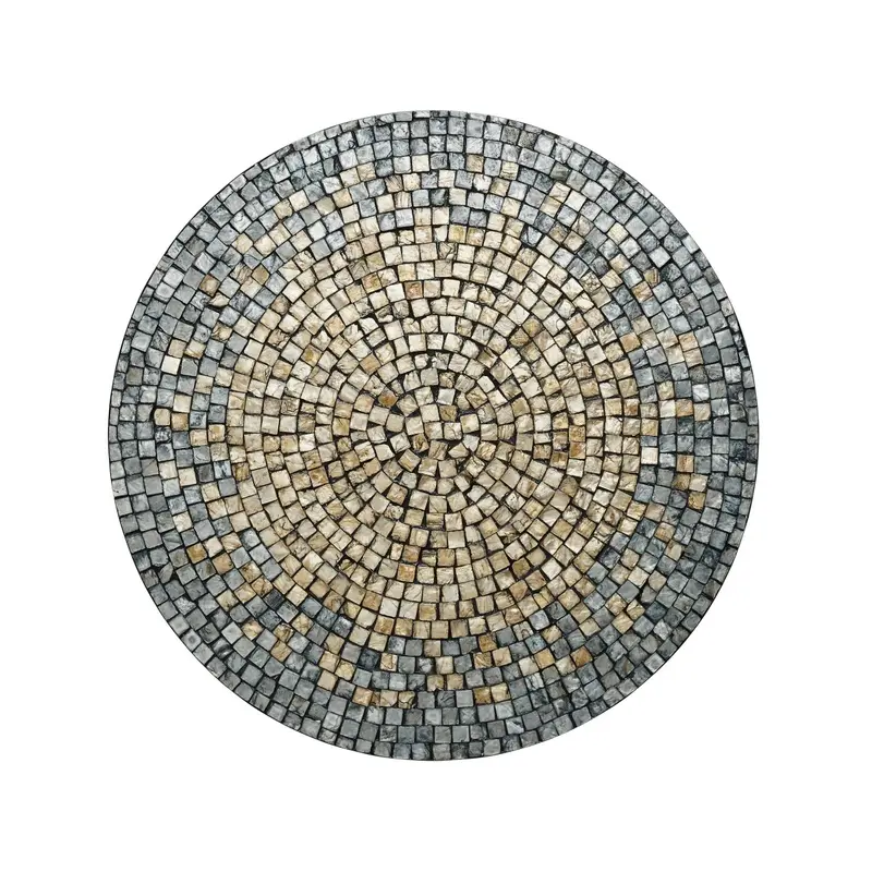 Shell Mosaic Placemat in Gray & Taupe Set of 4 by Kim Seybert