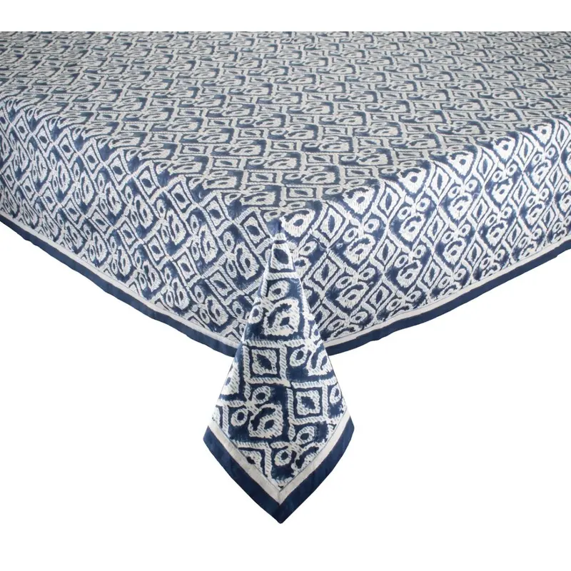 Alresco Tablecloth in Navy & Blue by Kim Seybert