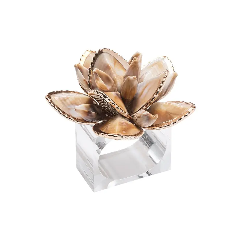 Beachcomber Napkin Ring in Natural, Set of 4 in a Gift Box by Kim Seybert