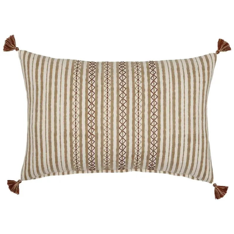 Bhuv Sand Lumbar Pillow by John Robshaw