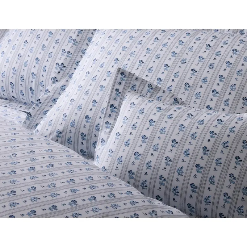 Cabanon Stripe Blue Bedding by Matouk Schumacher