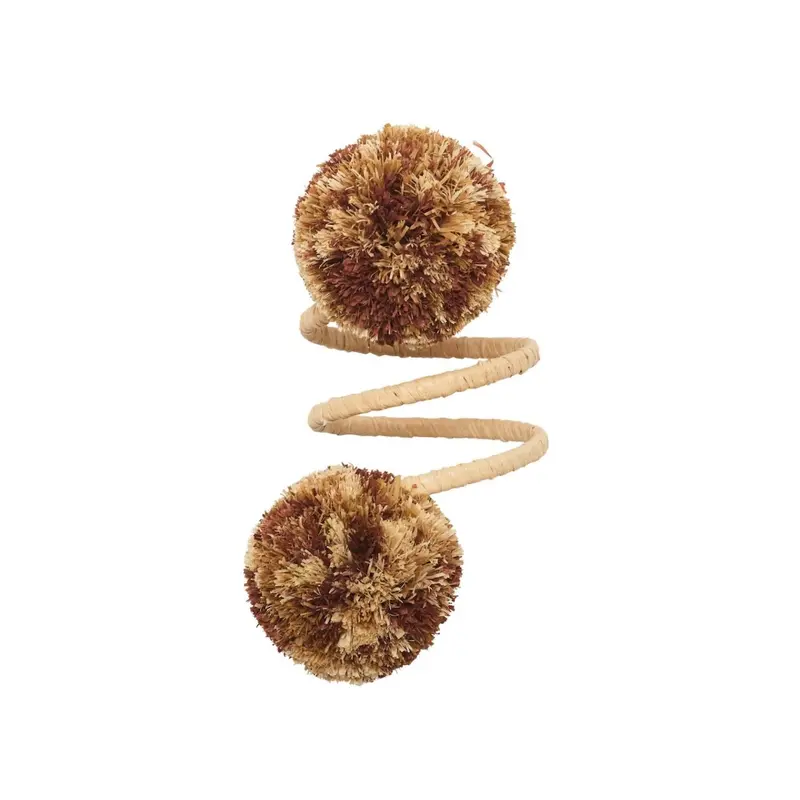 Casbah Napkin Rings Set of 4 in Natural & Brown by Kim Seybert