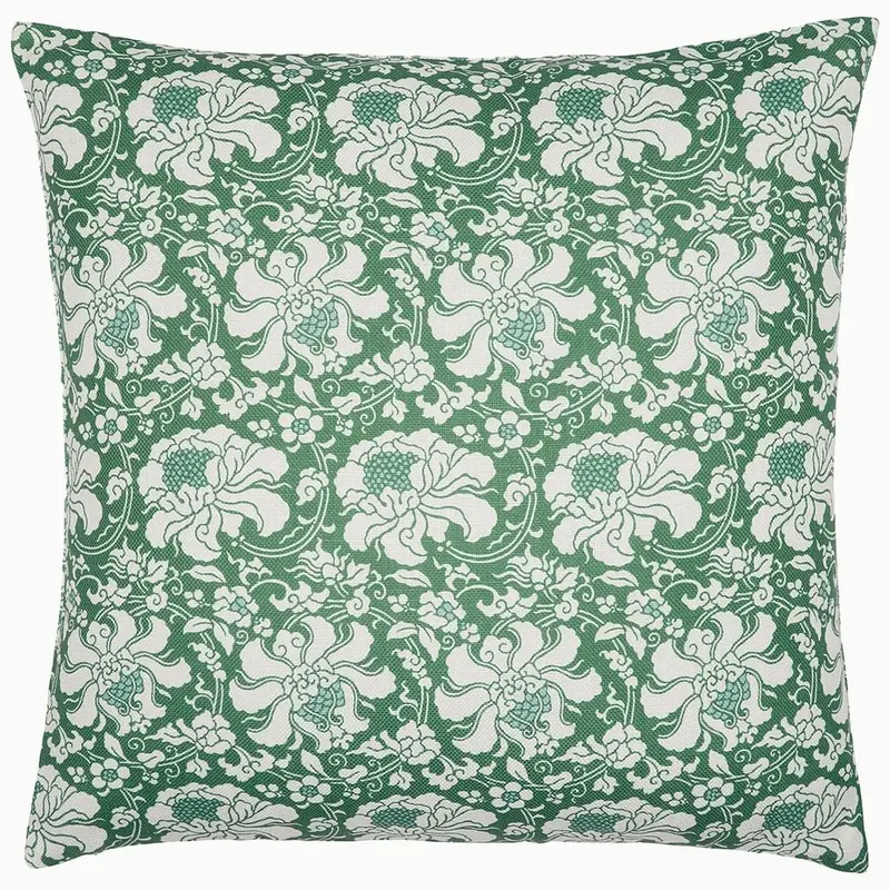 Haasini Moss Green Outdoor Pillow by John Robshaw