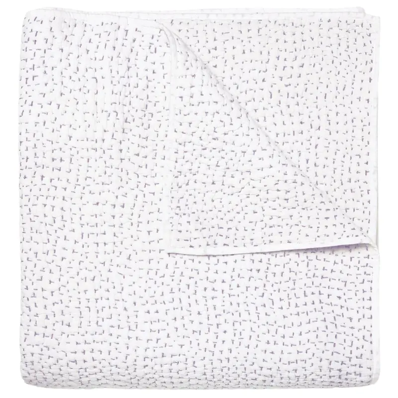 Hand Stitched Lavender Quilted Coverlets by John Robshaw