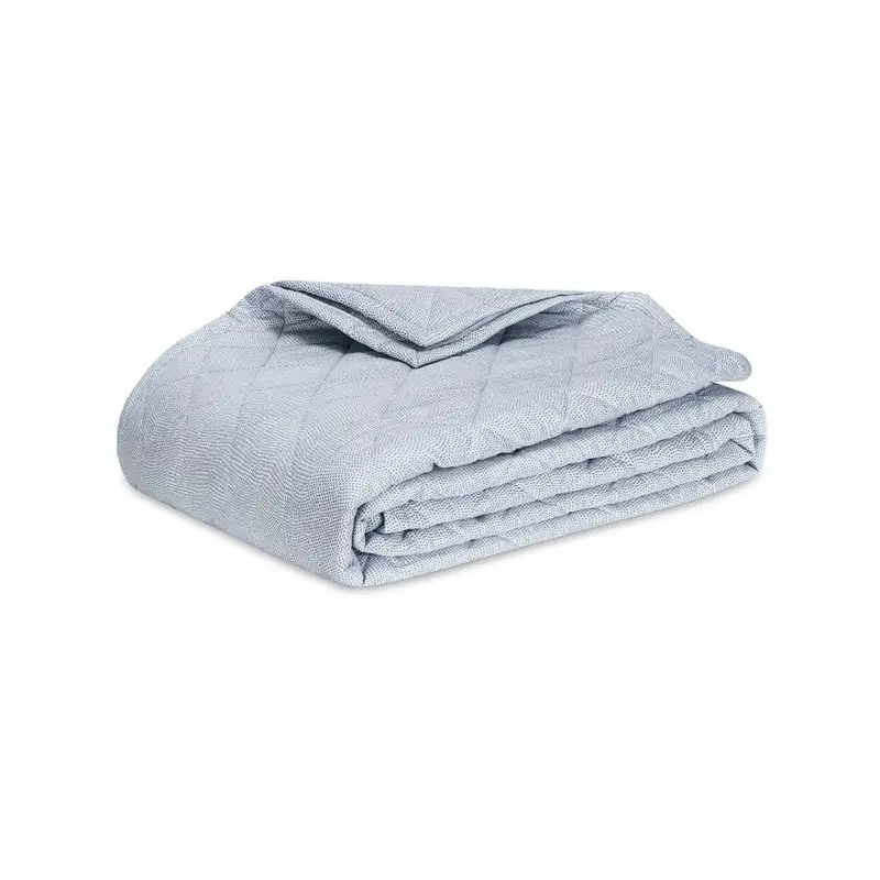 Jasper Quilted Hazy Blue Bedding by Matouk
