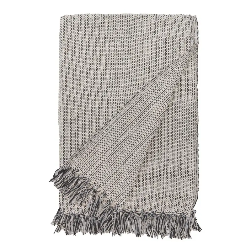 Julian Oversized Throw Blanket Charcoal by Pom Pom at Home