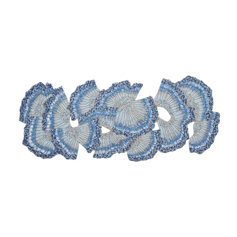 Lagoon Table Runner in Navy & Blue by Kim Seybert