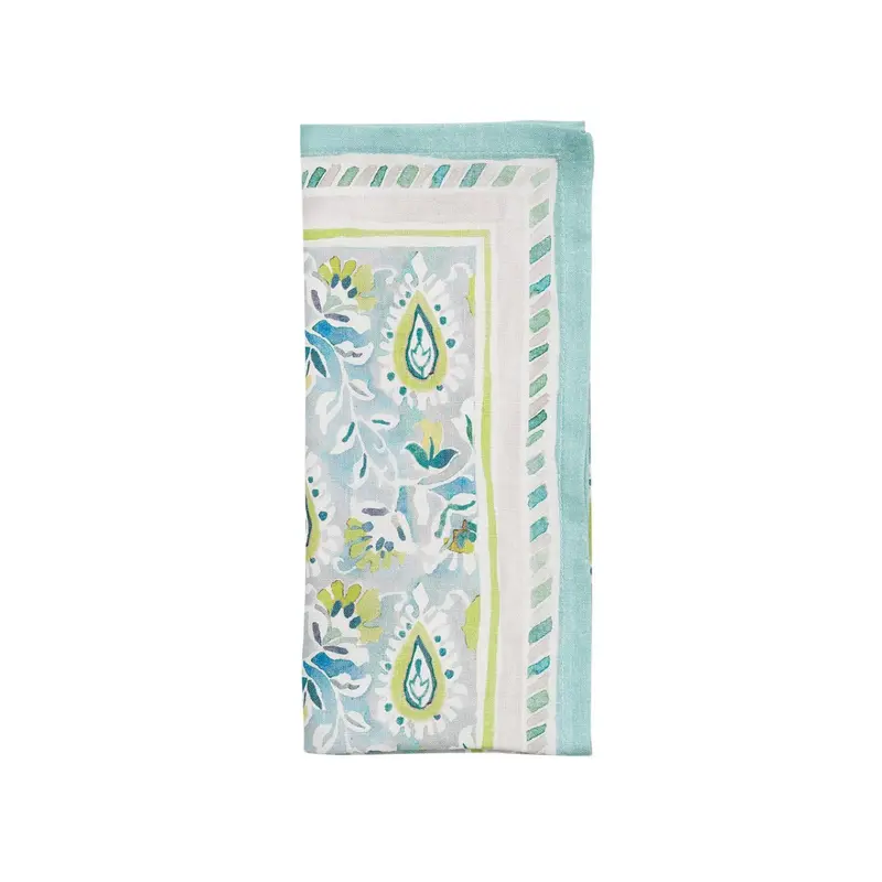 Mira Napkins in Seafoam & Green Set of 4 by Kim Seybert