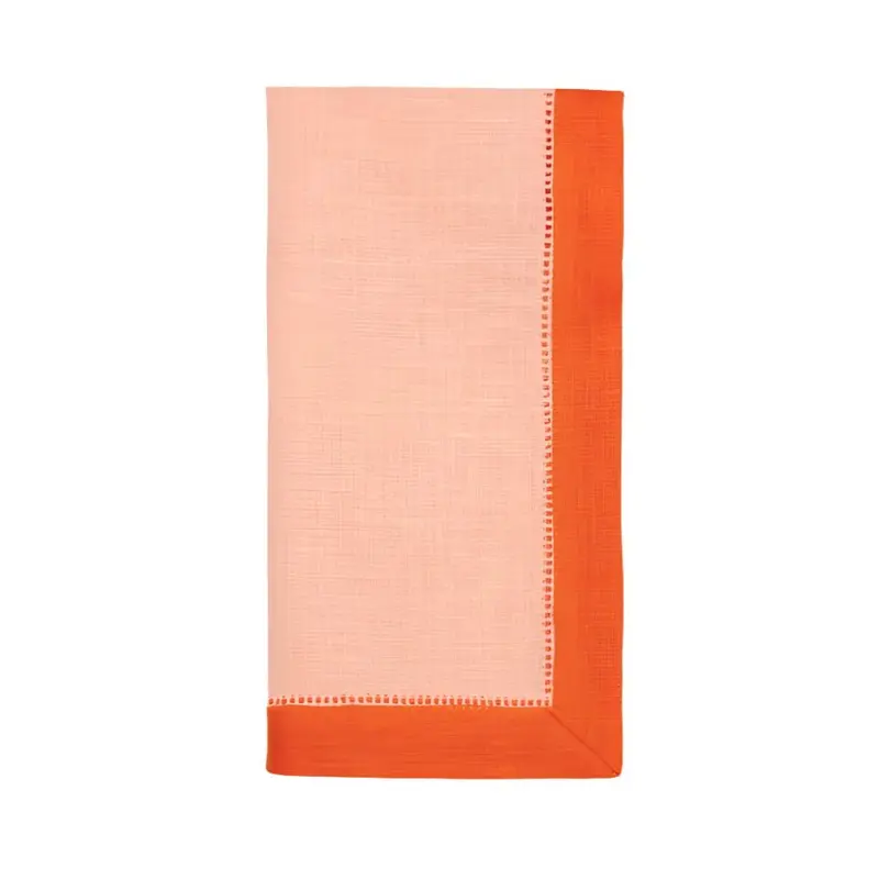 Roma Cameo and Tangerine Napkins by Sferra Fine Linens