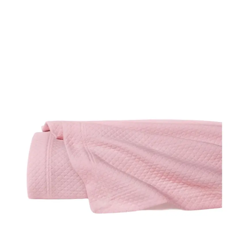 Rombo Carnation Pink Coverlets by Sferra