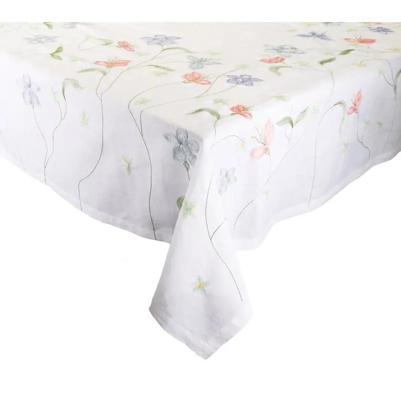 Vista Tablecloth in White & Multi by Kim Seybert