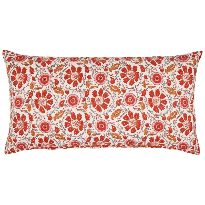 Yavi Coral Bolster Pillow by John Robshaw