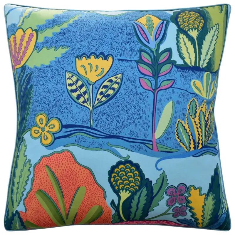 Albero Tangerine and Turquoise Decorative Pillow Ryan Studio