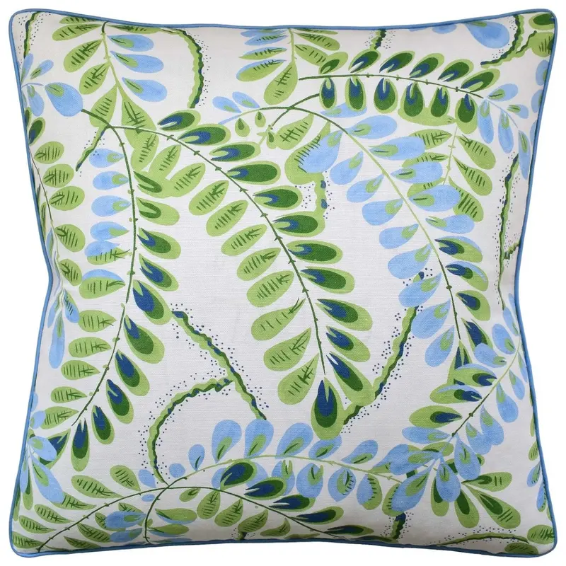 Augusta Blue and Green Decorative Pillow by Ryan Studio