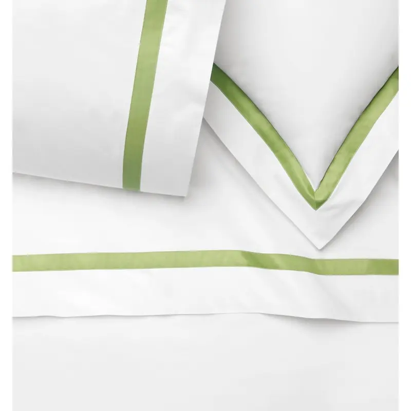 Estate Bedding in White and Apple Green by Sferra