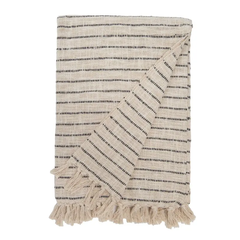 Jojo Charcoal Oversized Throw Blanket by Pom Pom at Home