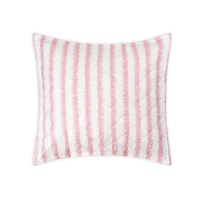 Matouk | Schumacher Attleboro Pink Coral Quilted Euro Square Sham