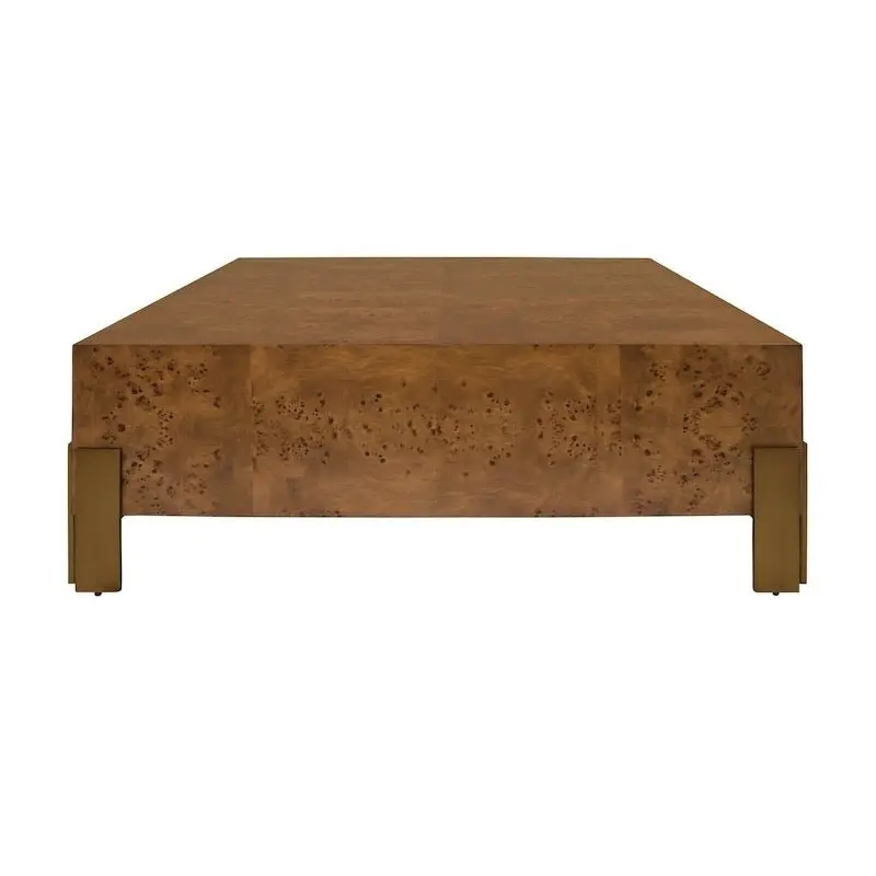Worlds Away Enid Dark Burlwood Coffee Table