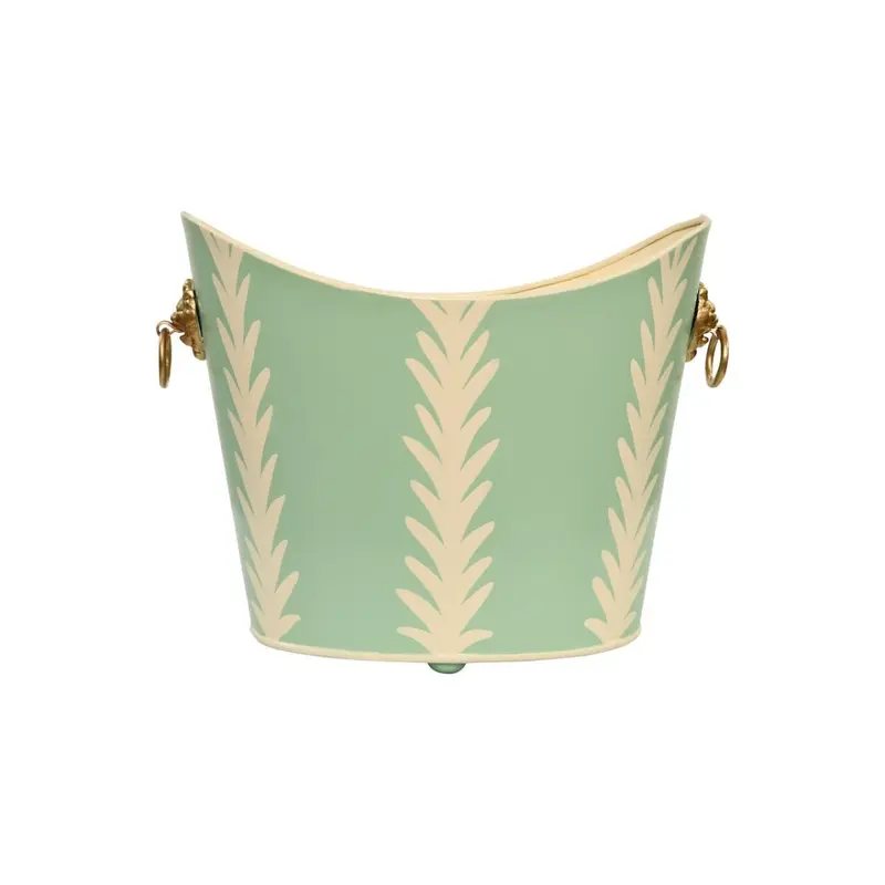 Worlds Away Frond Wastebasket