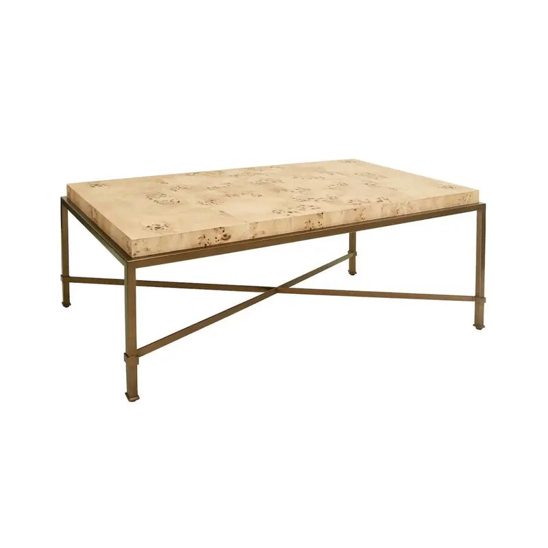 Worlds Away Hardwick Burlwood Coffee Table